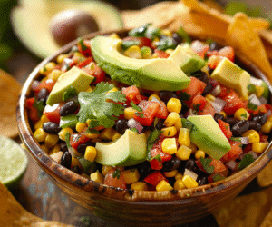 Black Bean & Corn Salad with Lime Dressing: Refreshing Summer Delight