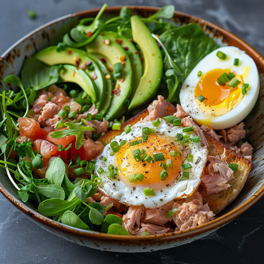 Breakfast Bowl with Tuna, Avocado & Egg: Your Ultimate Morning Boost 2 Breakfast Bowl with Tuna, Avocado & Egg
