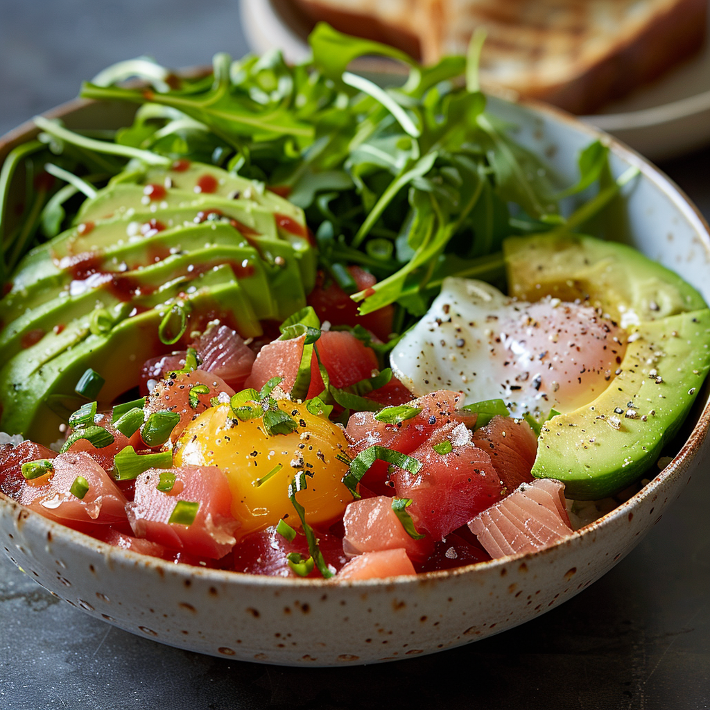 Breakfast Bowl with Tuna, Avocado & Egg: Your Ultimate Morning Boost 3 Breakfast Bowl with Tuna, Avocado & Egg