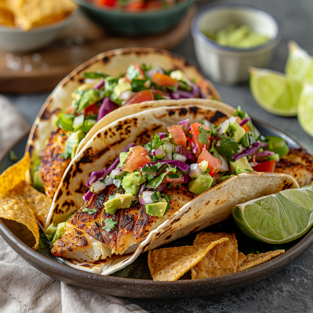 Cajun Blackened Fish Tacos with Cilantro Lime Slaw: Irresistibly Bold & Fresh 3 Cajun Blackened Fish Tacos with Cilantro Lime Slaw