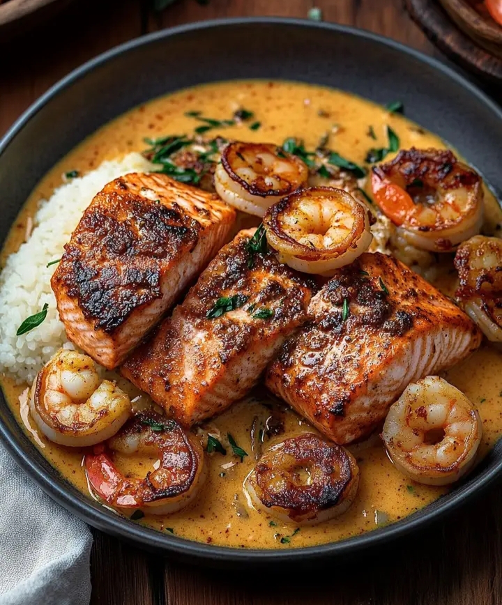 Cajun Salmon Shrimp: Savory & Easy Recipe for Dinner Tonight 2 Cajun Salmon Shrimp