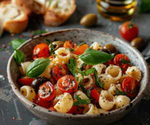 Caprese Pasta Salad with Cherry Tomatoes & Basil: Irresistibly Fresh Delight