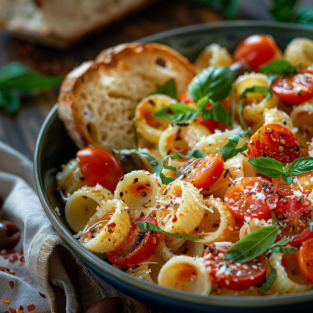 Caprese Pasta Salad with Cherry Tomatoes & Basil: Irresistibly Fresh Delight 3 Caprese Pasta Salad with Cherry Tomatoes & Basil