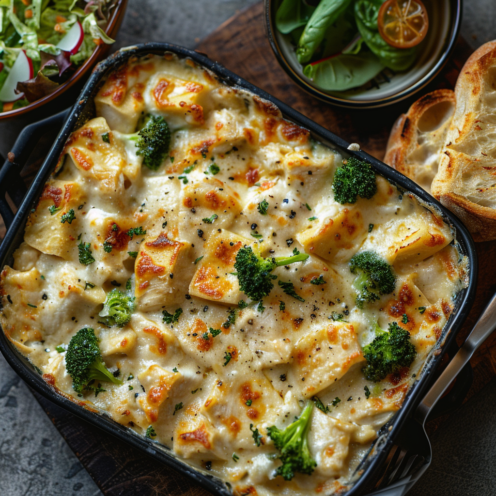 Chicken Alfredo Bake with Broccoli for Kids: Yummy & Healthy! 3 Chicken Alfredo Bake with Broccoli for Kids