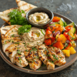 Chicken & Hummus Veggie Plate