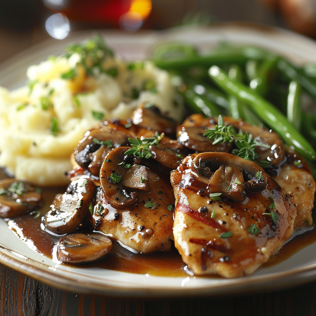 Chicken Marsala with Mushrooms & Wine Sauce: Irresistibly Rich Flavor 4 Chicken Marsala with Mushrooms & Wine Sauce