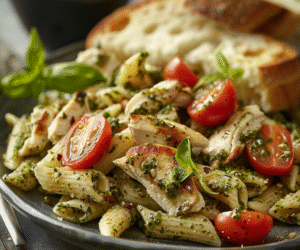 Chicken Pesto Pasta Salad: Irresistibly Creamy & Flavorful Delight