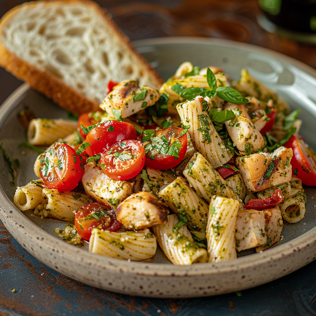 Chicken Pesto Pasta Salad: Irresistibly Creamy & Flavorful Delight 3 Chicken Pesto Pasta Salad