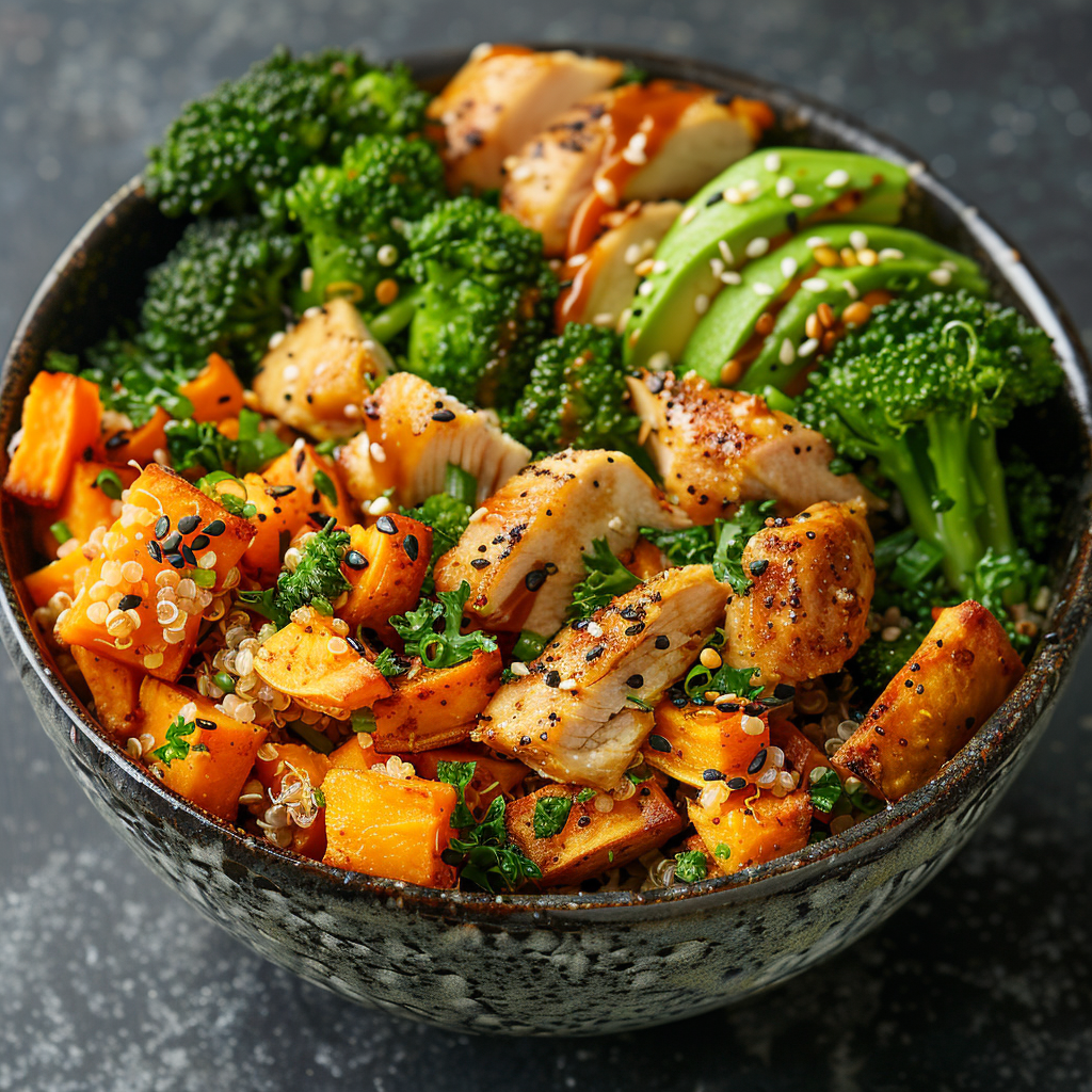 Chicken & Sweet Potato Buddha Bowl: Deliciously Healthy Recipe 2 Chicken & Sweet Potato Buddha Bowl