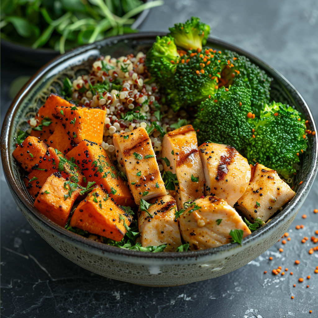 Chicken & Sweet Potato Buddha Bowl: Deliciously Healthy Recipe 3 Chicken & Sweet Potato Buddha Bowl