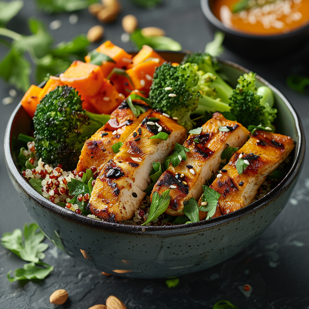 Chicken & Sweet Potato Buddha Bowl: Deliciously Healthy Recipe 4 Chicken & Sweet Potato Buddha Bowl