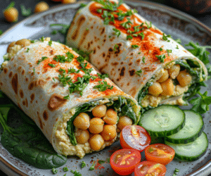 Chickpea & Spinach Wrap with Hummus: Deliciously Healthy Recipe