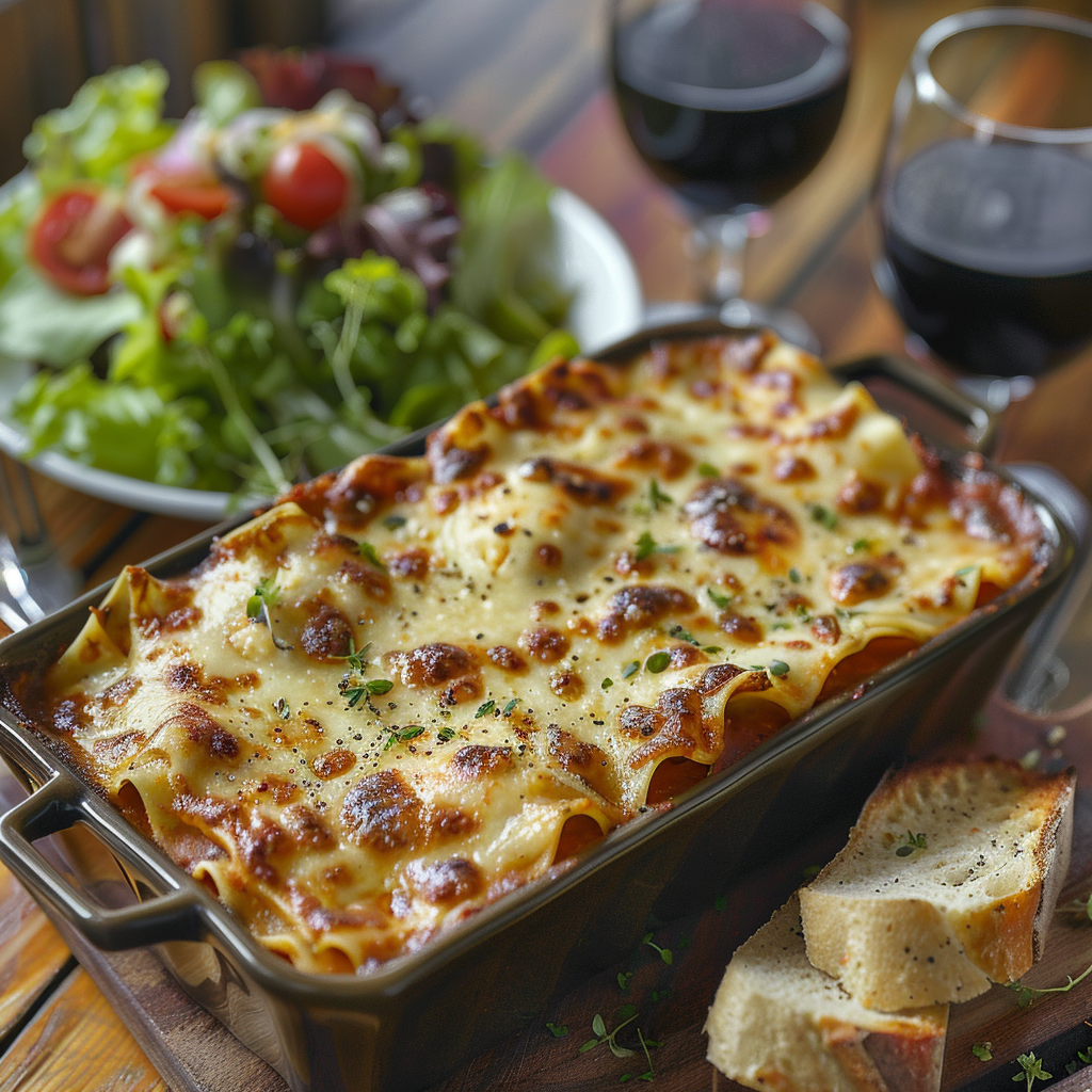 Classic Beef Lasagna with Mozzarella