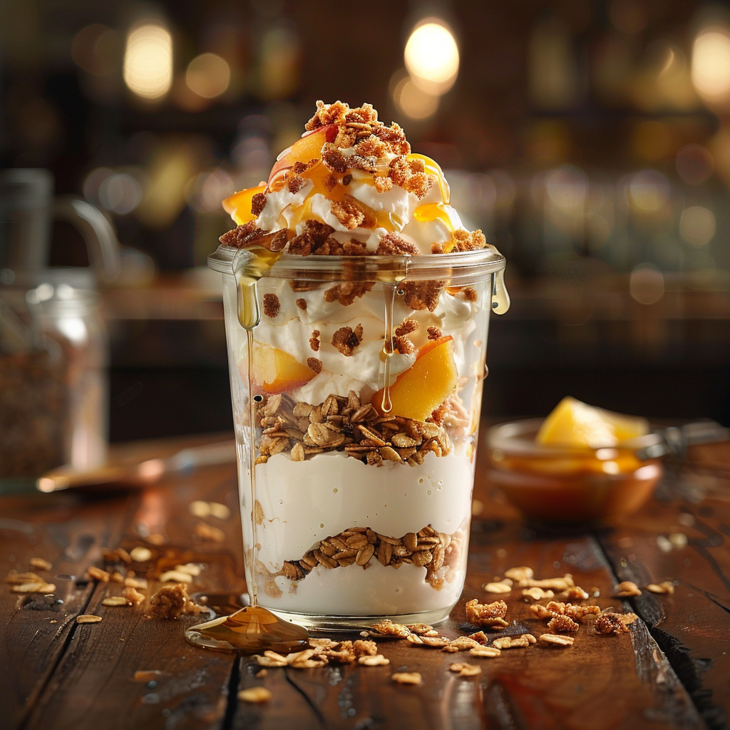 Cottage Cheese & Peach Breakfast Parfait: Delicious & Healthy Start 2 Cottage Cheese & Peach Breakfast Parfait