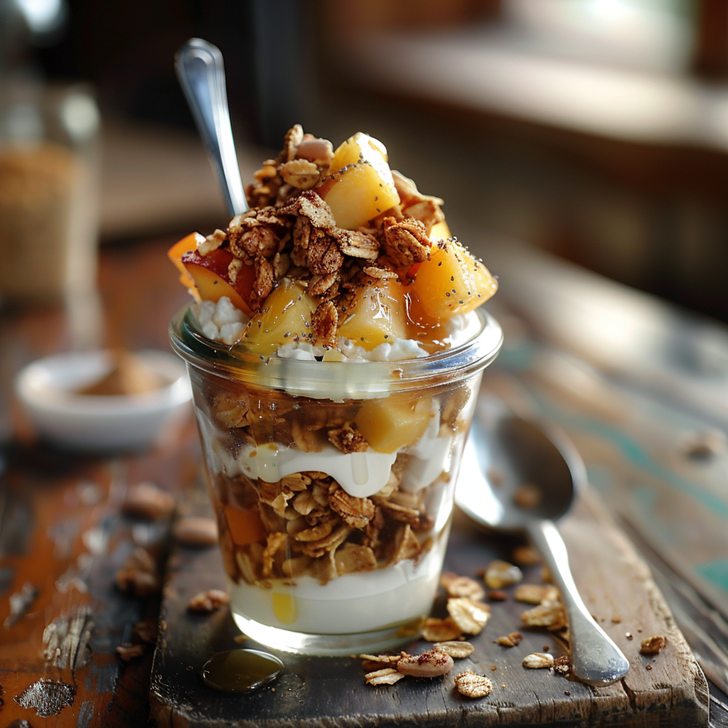 Cottage Cheese & Peach Breakfast Parfait: Delicious & Healthy Start 3 Cottage Cheese & Peach Breakfast Parfait