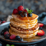 Cottage Cheese Protein Pancakes with Berries