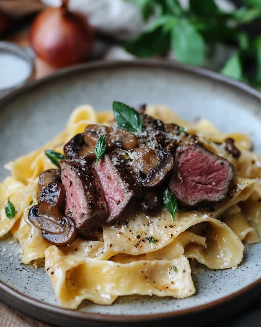 Creamy Mushroom Pappardelle