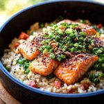 Crispy Salmon Risotto