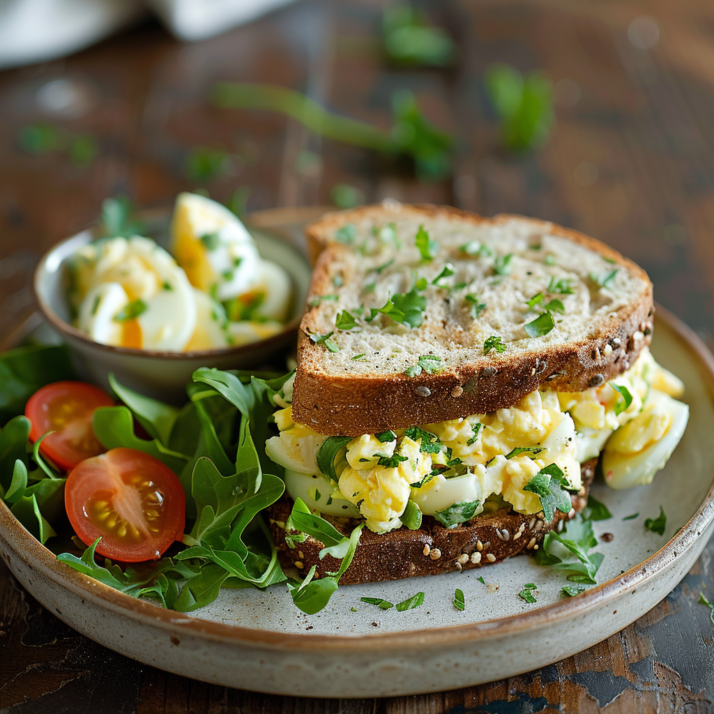 Egg Salad Sandwich with Fresh Herbs
