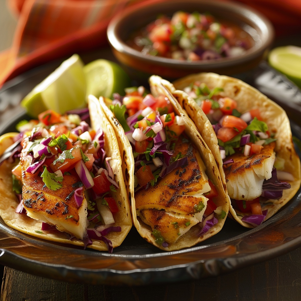Fish Tacos with Cabbage Slaw 15-Minute