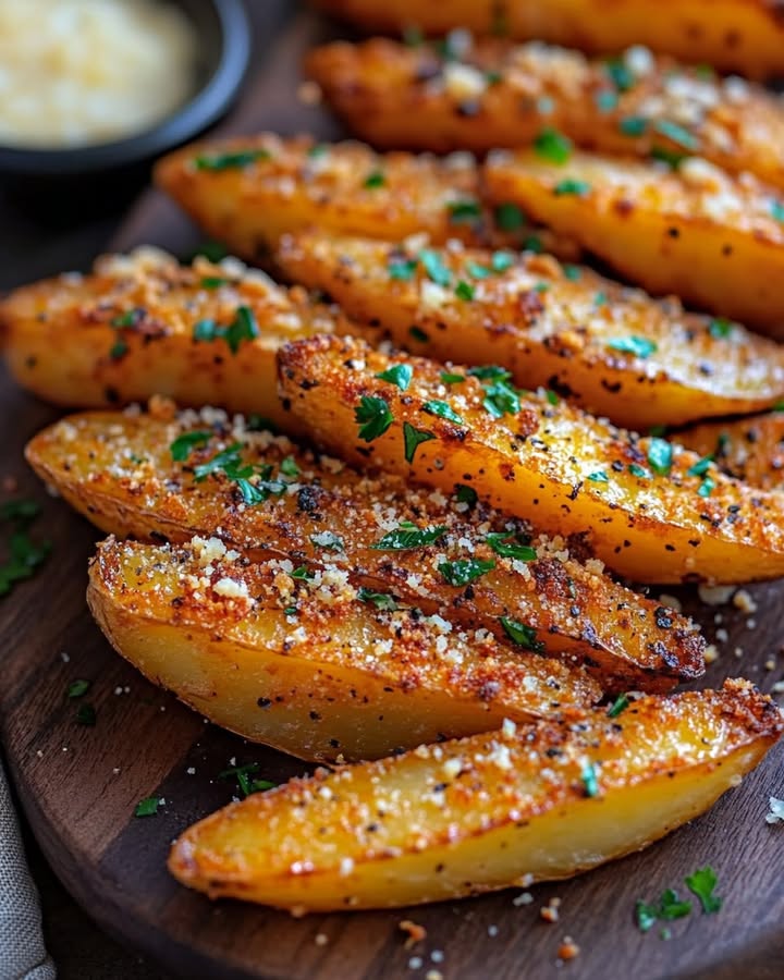 Garlic Herb Sweet Potato Wedges