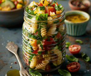 Grab-and-Go Mason Jar Pasta Salad: Quick & Delicious Lunch Idea