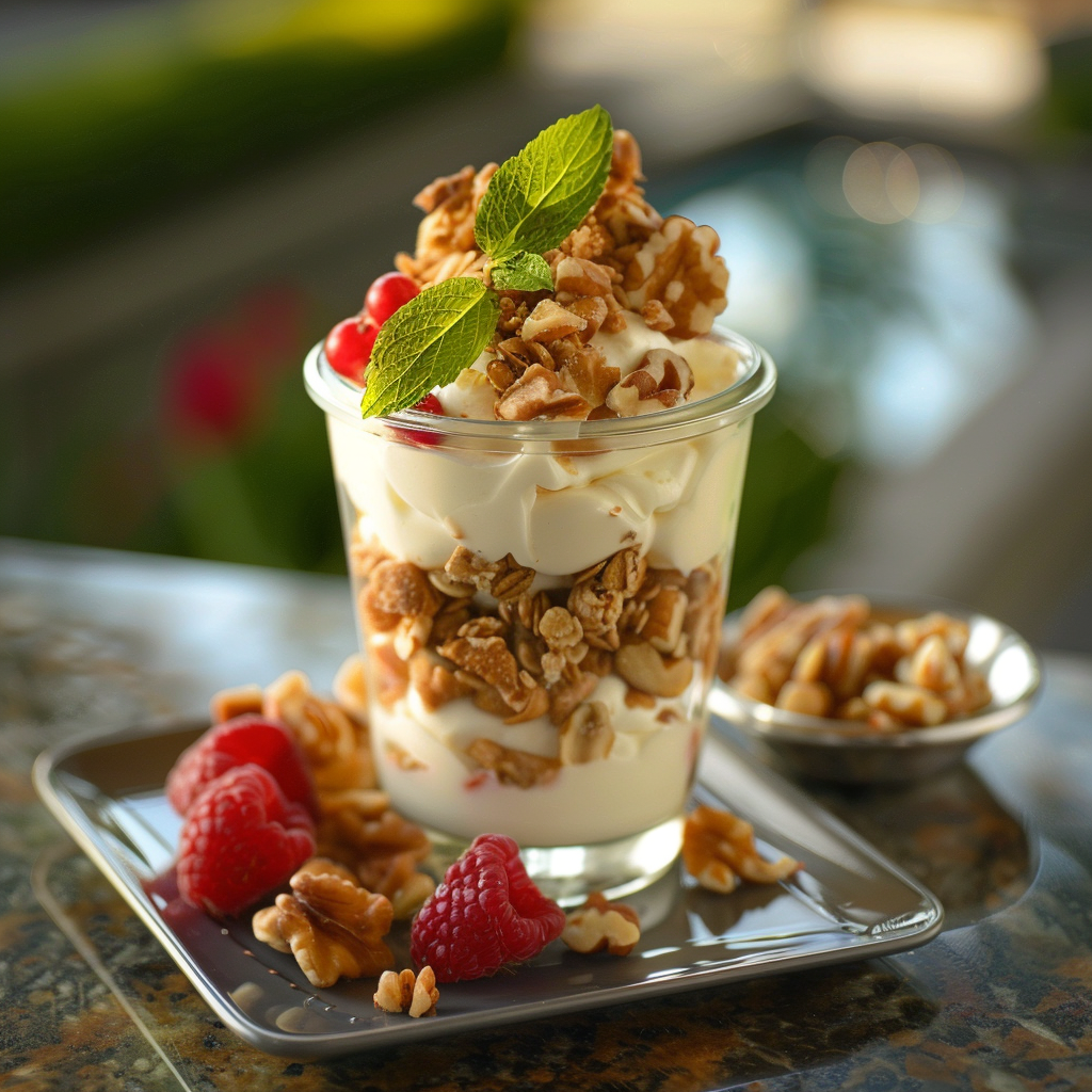 Greek Yogurt Cottage Cheese Parfait with Nuts: Irresistibly Creamy Delight 2 Greek Yogurt Cottage Cheese Parfait with Nuts