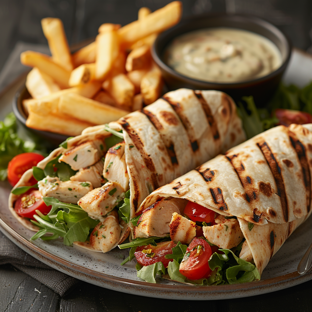 Grilled Chicken Caesar Salad Wrap