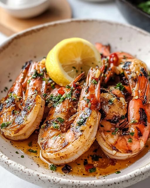 Grilled Lemon Garlic Shrimp