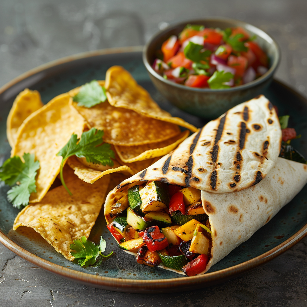 Grilled Veggie & Hummus Wrap: The Ultimate Healthy Delight 3 Grilled Veggie & Hummus Wrap