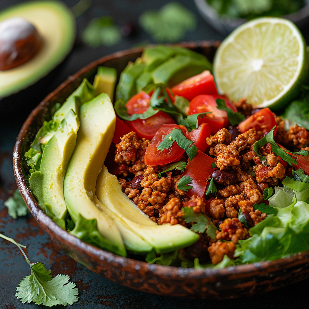 Ground Turkey Lettuce Taco Bowls