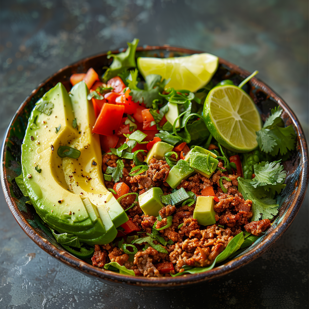 Ground Turkey Lettuce Taco Bowls