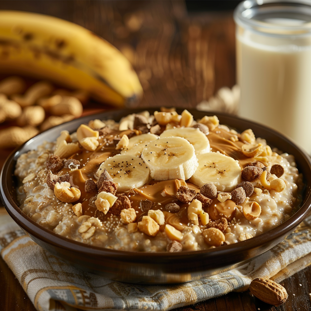 High Protein Oatmeal with Whey & Peanut Butter