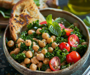 Kale & Chickpea Power Salad with Lemon Vinaigrette: Energize Your Day!