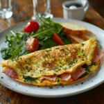 Lean Ham & Cheese Omelette with Spinach