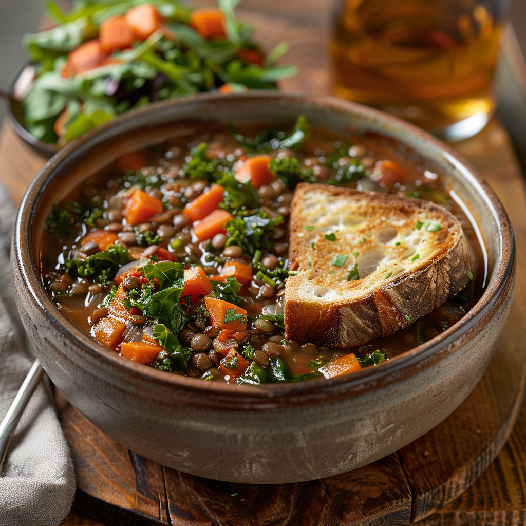 Lentil Soup with Kale & Carrots