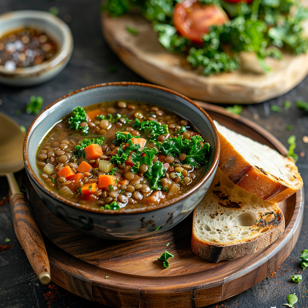 Lentil Soup with Kale & Carrots: Hearty & Healthy Comfort Food 2 Lentil Soup with Kale & Carrots