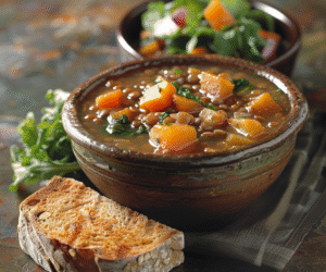 Lentil Soup with Root Vegetables (Low Fat): Healthy & Hearty Delight