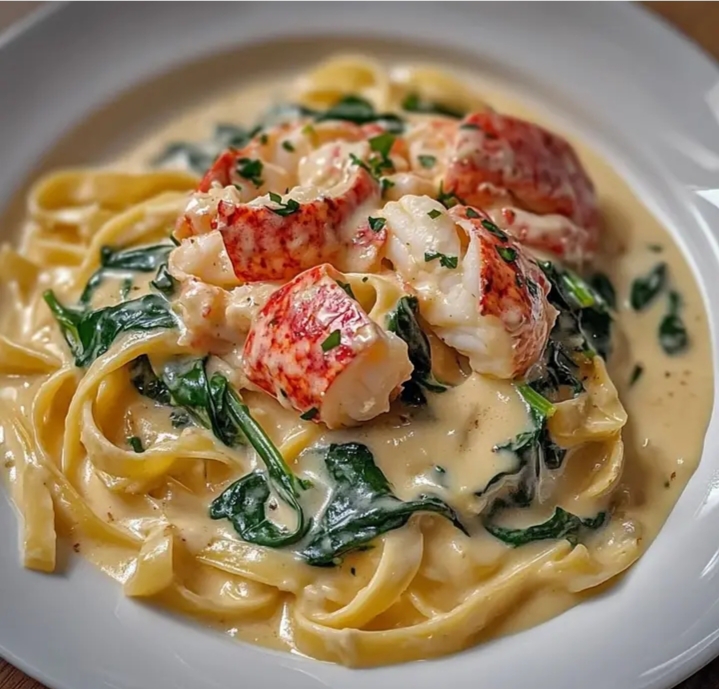 Lobster Spinach Alfredo