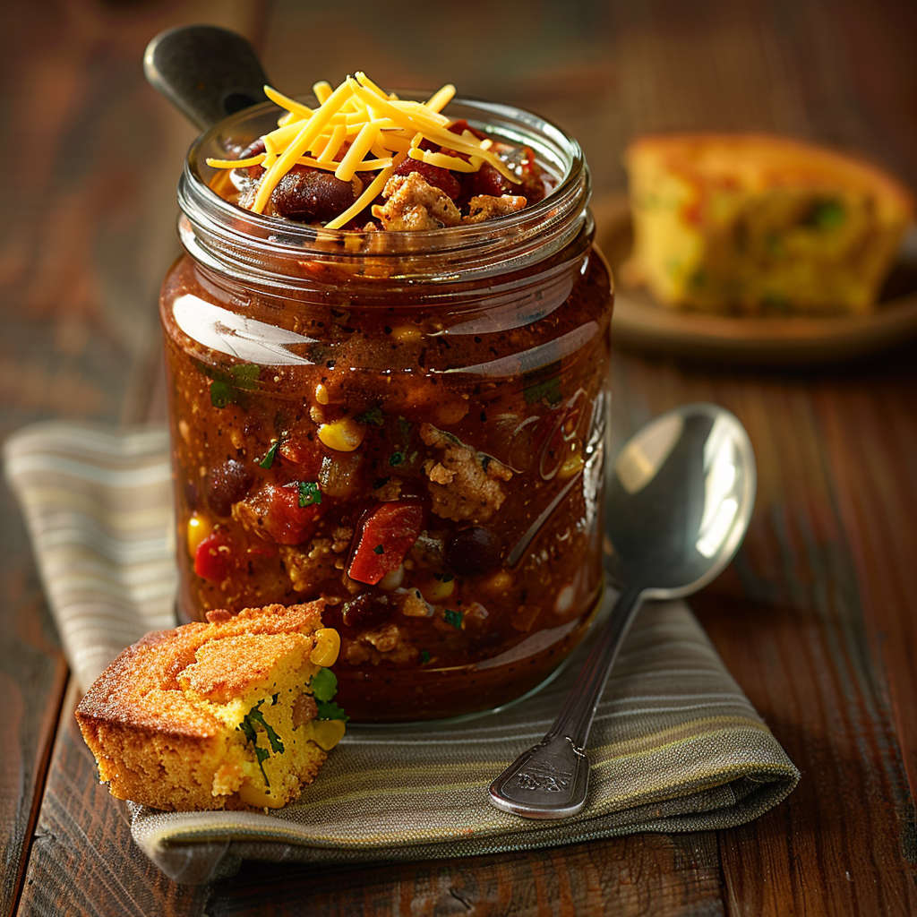 Make-Ahead Turkey Chili Lunch Jars