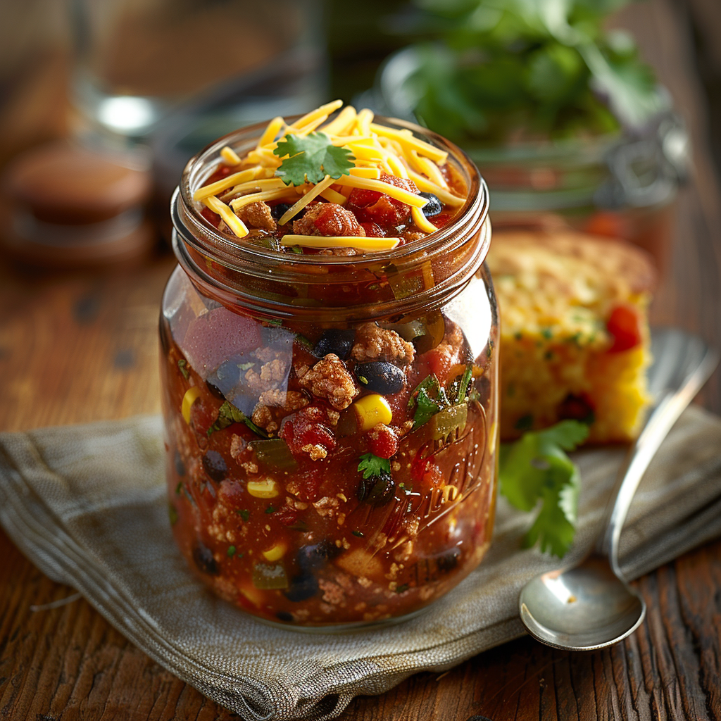Make-Ahead Turkey Chili Lunch Jars: Effortless Meal Prep Magic 3 Make-Ahead Turkey Chili Lunch Jars