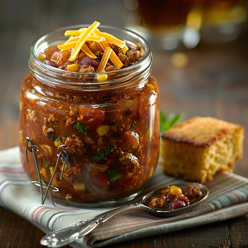 Make-Ahead Turkey Chili Lunch Jars
