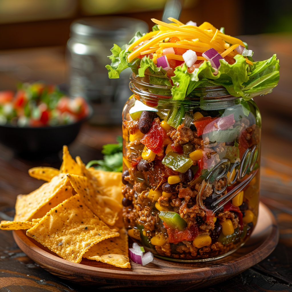 Mason Jar Mason Jar Taco Salads for Lunch