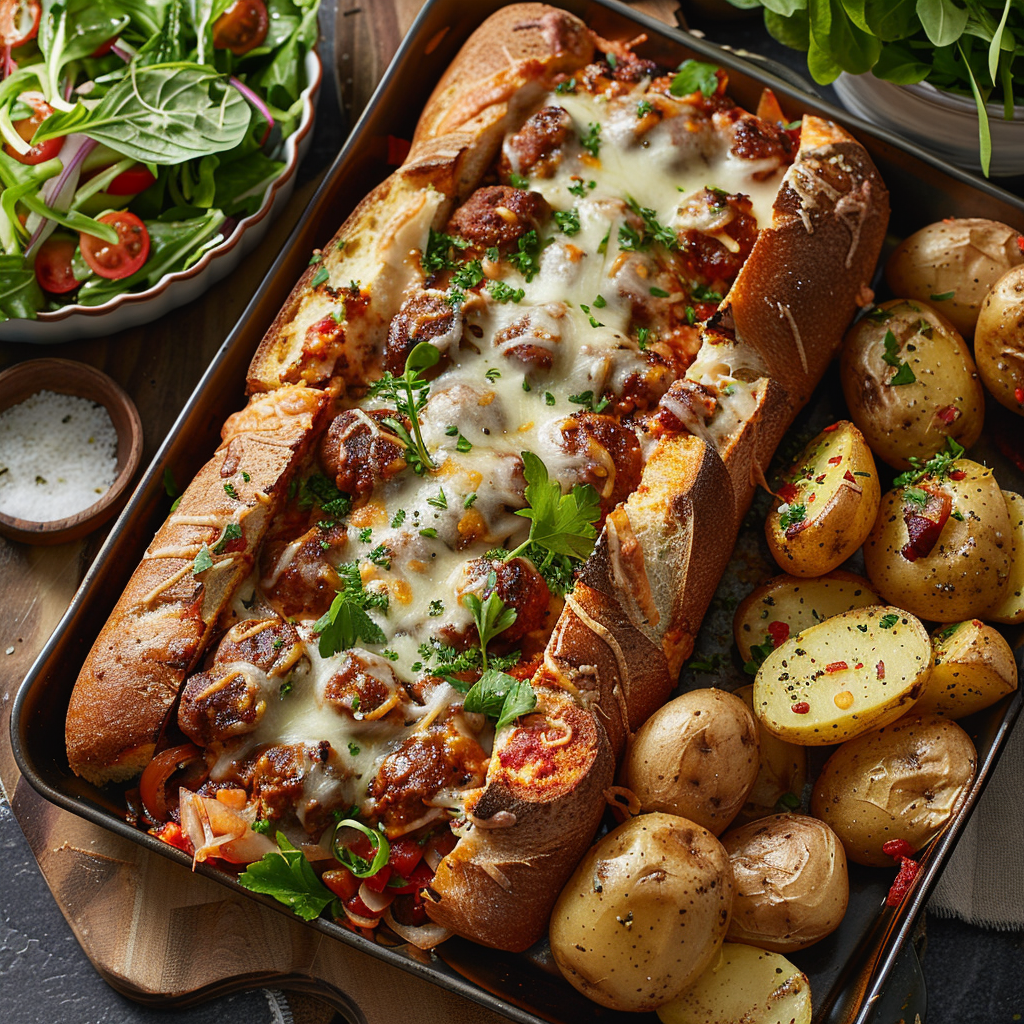 Meatball & Cheese Sub Bake for Family Dinner: Irresistibly Easy! 1 Meatball & Cheese Sub Bake for Family Dinner