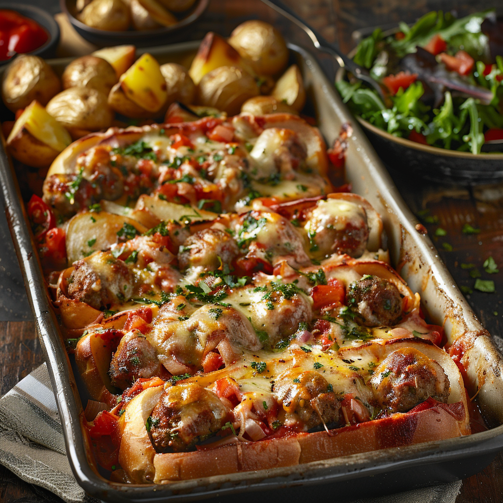 Meatball & Cheese Sub Bake for Family Dinner: Irresistibly Easy! 4 Meatball & Cheese Sub Bake for Family Dinner