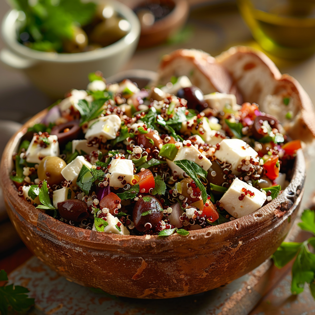 Mediterranean Quinoa & Feta Salad: Refreshing Summer Delight 2 Mediterranean Quinoa & Feta Salad