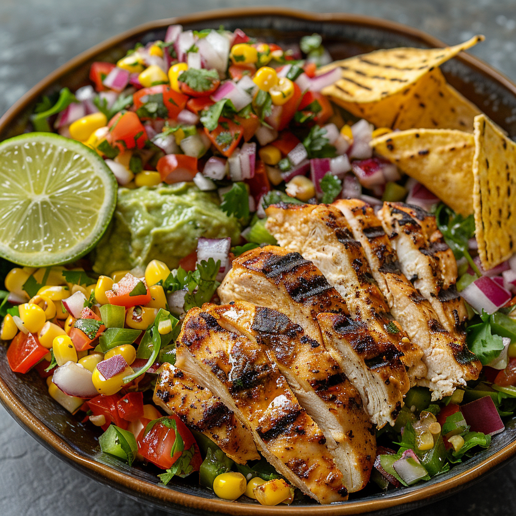 Mexican Street Corn Salad with Grilled Chicken