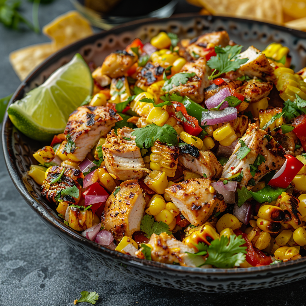 Mexican Street Corn Salad with Grilled Chicken: Irresistibly Delicious Recipe 2 Mexican Street Corn Salad with Grilled Chicken