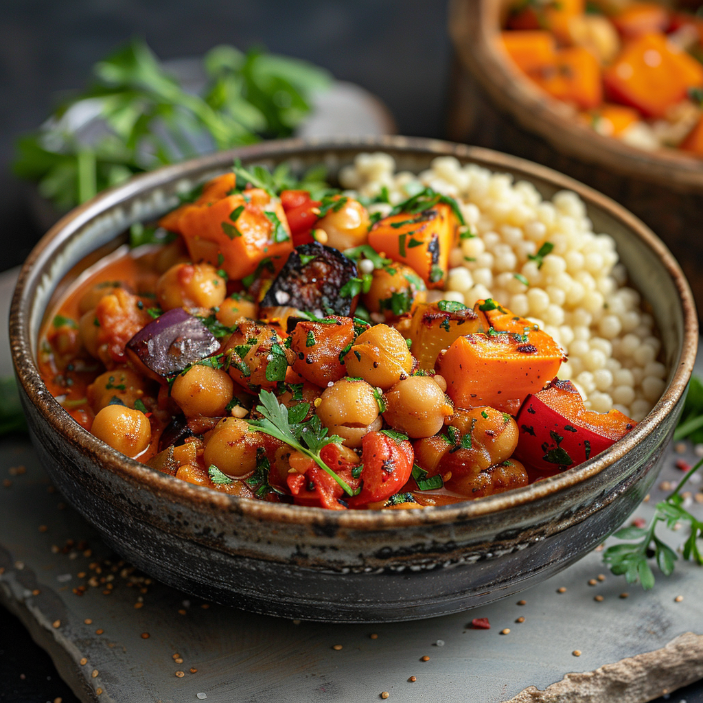Moroccan Chickpea Stew with Couscous: A Flavor-Packed Delight 2 Moroccan Chickpea Stew with Couscous
