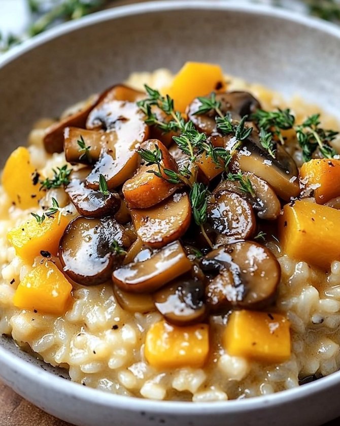 Mushroom Butternut Risotto